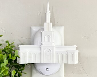 Sacramento California Temple Wall Night Light - Plug-in - LED - LDS