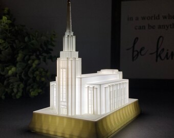 Twin Falls Idaho Latter-day Temple Night Light Statue - LDS - The Church of Jesus Christ of Latter-day Saints