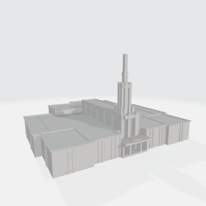 Downloadable 3D Model - Santiago Chile Temple - 3D Printable