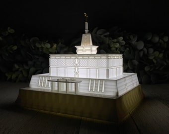 Mexico City Mexico Latter-day Temple Night Light Statue - LDS - The Church of Jesus Christ of Latter-day Saints