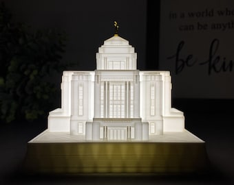 Meridian Idaho Latter-day Temple Night Light Statue - LDS - The Church of Jesus Christ of Latter-day Saints