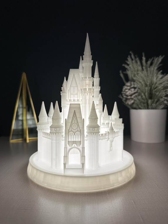 シンデレラ城ナイトライト - ケーキトッパー - 3Dプリント