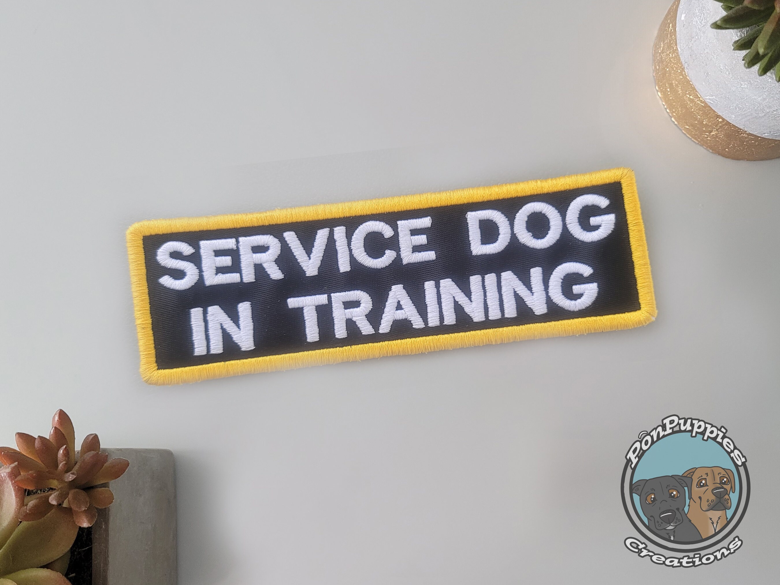 Service Dog Patch Service Dog In Training Rectangle Patch Etsy