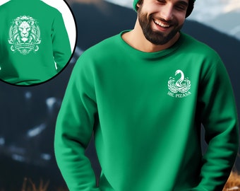 Custom Unisex Adult Crewneck Sweatshirt House of Courage, Green Team, Custom Crewneck for House of Courage Sweater for School Spirit