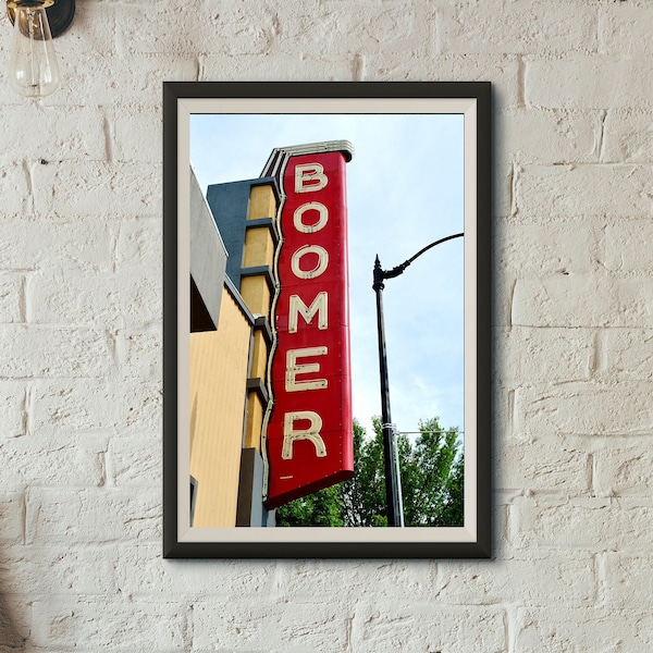 Boomer Sooner Oklahoma Photography Theatre Marquee Digital Download Urban Print City Art Colorful Poster Travel Printable Wall Art