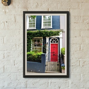 London Wall Art Notting Hill Print Door Photography Botanical Print London Architecture Photo Travel Art Printable Poster City Print