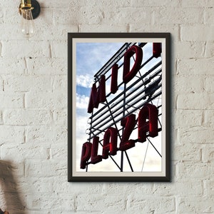 Neon Sign Street Art Cityscape Print Instant Download Modern Photography Industrial Decor Urban Art Gift for Photographer Travel Photo