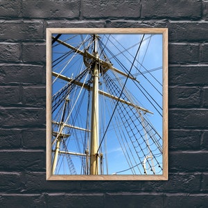 Nautical Decor Boat Art Yacht Print Instant Download Sailing Gift for Men Ocean Photography Cottage Decor Modern Print Loft Art Minimalist