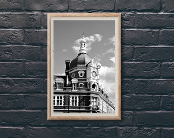 London Architecture Art Print Póster descargable Blanco y Negro Londres Bellas Artes Fotografía Viajes Decoración del hogar Londres Wall Art Digital