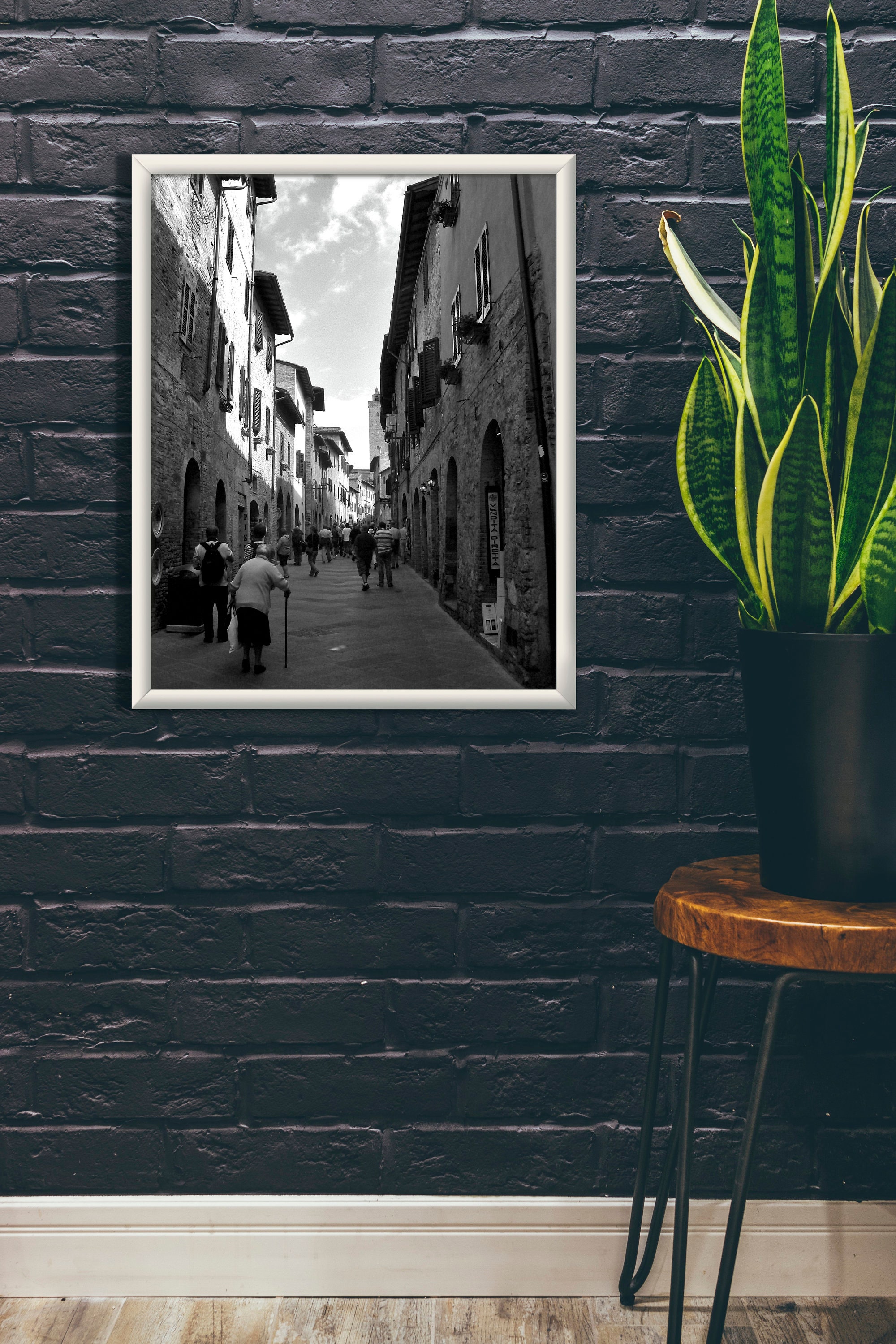 Italy Gift Black and White Photo Digital Download Rustic Decor - Etsy