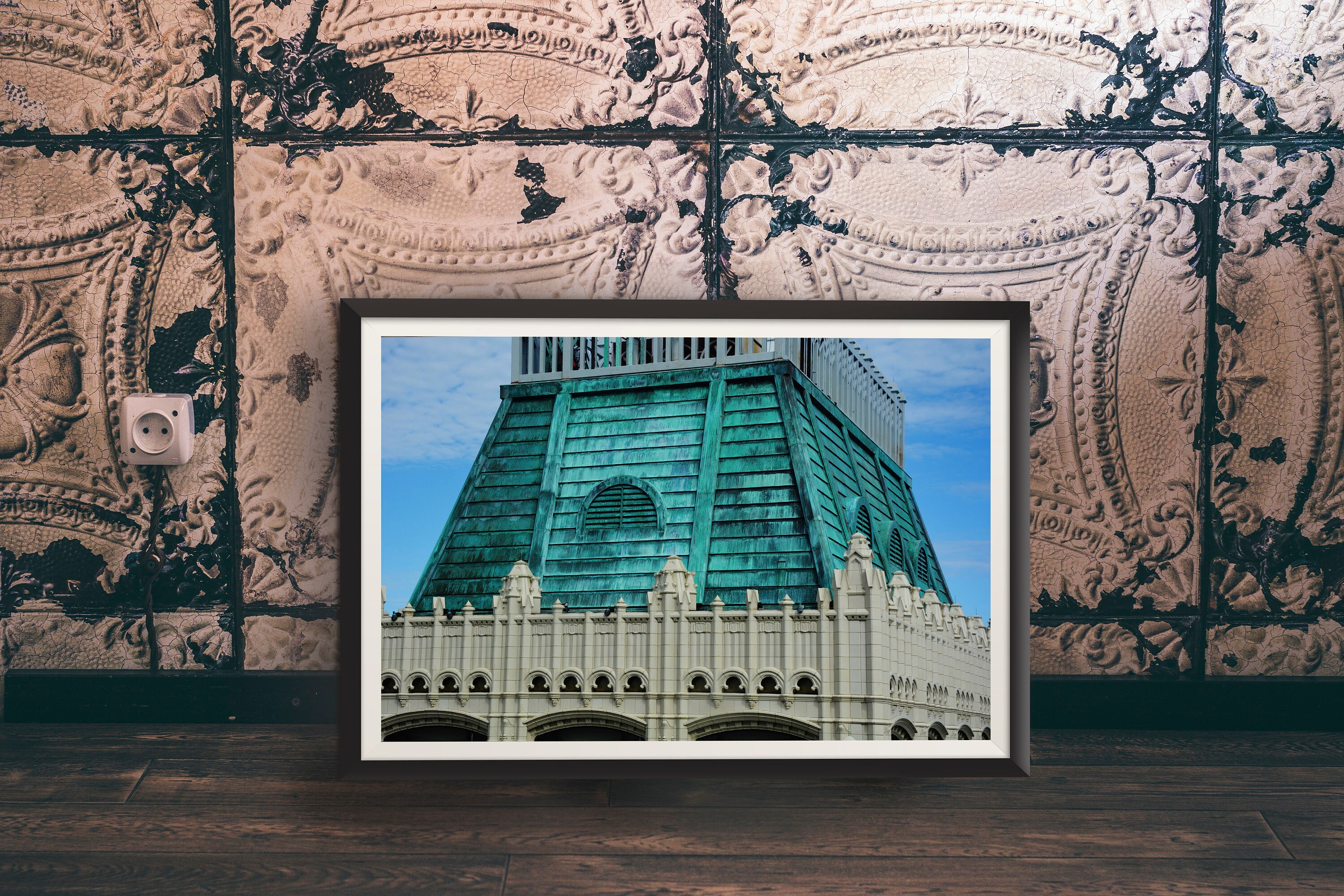 Architectural Print Blue Slate Instant Download City Photography