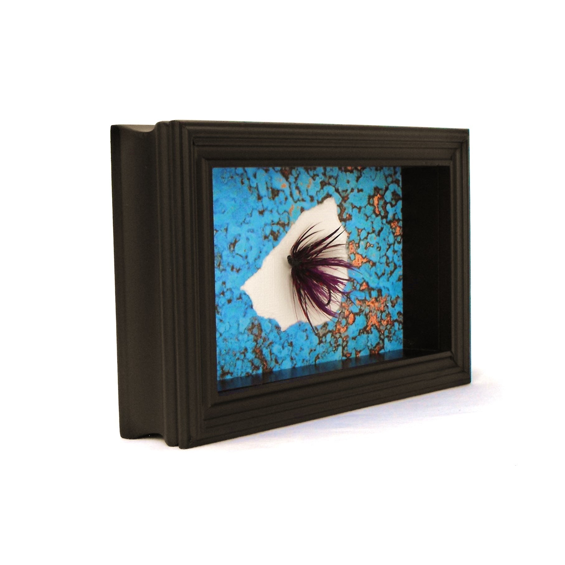 Fly Lure Shadow Box Gift, Framed Custom-tied Fishing Fly Gift for