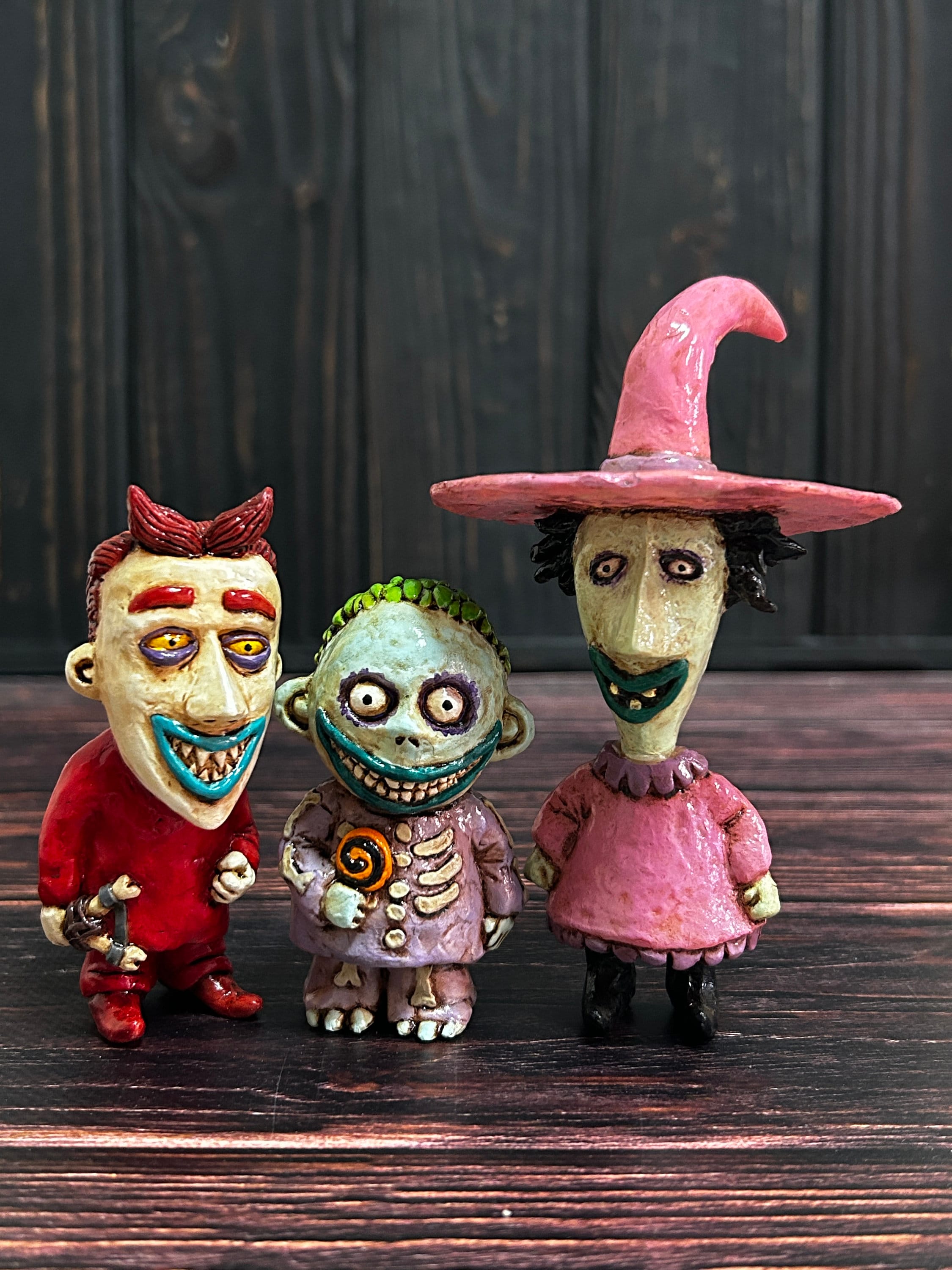 Nightmare Before Christmas Art Toys: Lock, Shock, Barrel Set - Etsy