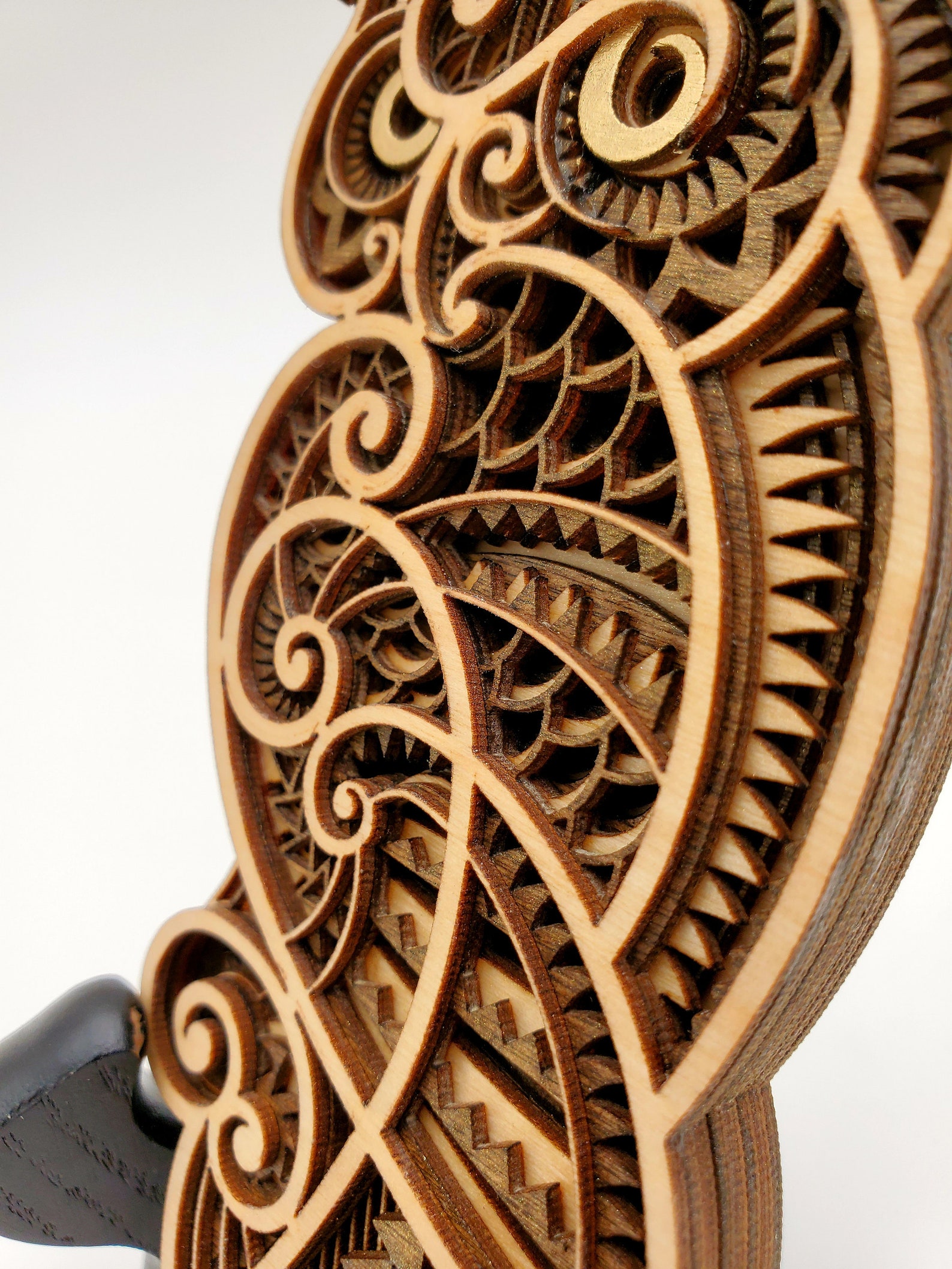 Download 3D Handsome Owl Multilayer Mandala Wooden Sculpture 5 x 2 ...
