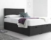 Victoria Plain Plush Velvet Ottoman Divan Bed - All Sizes