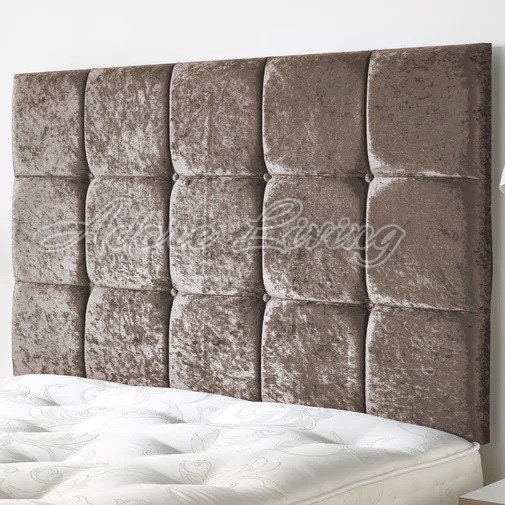 CUBE CRUSH Velvet Headboard 36 ALL Sizes Etsy UK
