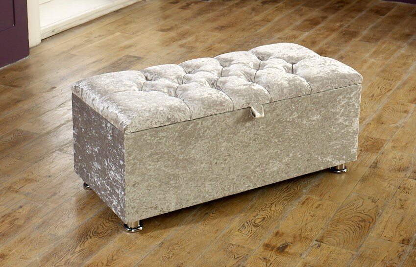 crushed velvet toy box