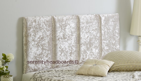 QUALITY DELUXE PLAIN CRUSHED VELVET LUXURY BED HEADBOARD IN SINGLE DOUBLE KING!