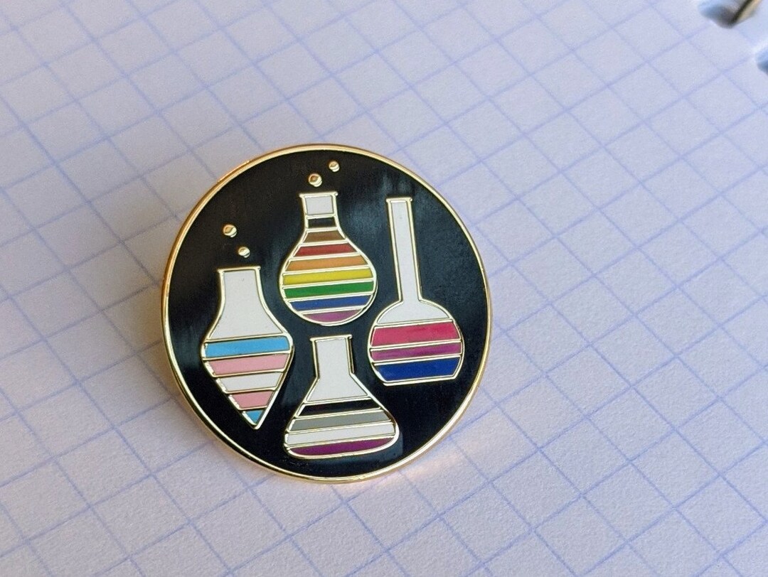 LGBTQIA Flask Pin - Etsy