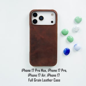 iPhone 17 Pro Max Case: Full Grain Leather, MagSafe, Suede Interior