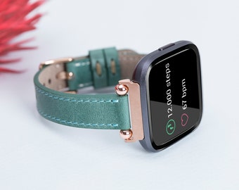 Leren Fitbit-band, gepersonaliseerd Versa 4/Sense 2/Versa 3-bandje
