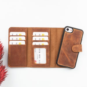 Carteira personalizada para iPhone SE 2022, capa carteira para iPhone SE 2020, capa de couro para iPhone 8, carteira de couro para iPhone 7, capa para cartão iPhone SE 2022