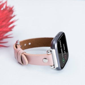 Full Grain Leather Fitbit Versa 3 Band, Fitbit Sense Strap, Fitbit Versa 4 Band, Fitbit Sense 2 Leather Band, Leather Fitbit Versa 2 Band