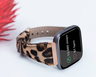 Slim Leather Fitbit Band: Versa 4, Sense 2, Personalizable