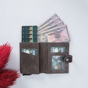 Portefeuille pop-up, porte-cartes de crédit, porte-cartes de visite, portefeuille personnalisé, portefeuille à mécanisme, cadeau d'anniversaire, cadeau d'anniversaire, cadeau maman