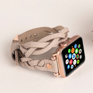 Customized Gift Apple Watch Band, iWatch Leather Band Anniversary Gift, Apple Watch Bracelet Birthday Gift, Apple Watch Strap Womens Gift