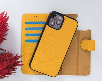 Leather iPhone 12 Pro Case Wallet, iPhone 11 Pro Max Detachable Leather Cover, iPhone 12 Pro Max Stand Wallet, iPhone 12 Leather Card Case