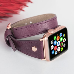 Apple Watch Leather Band, Double Wrap iWatch Leather Strap, Apple Watch Arm Band, Apple Watch Bracelet, Apple iWatch Band, Anniversary Gift