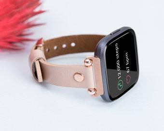 Leather Fitbit Band, Personalized Full Grain Strap