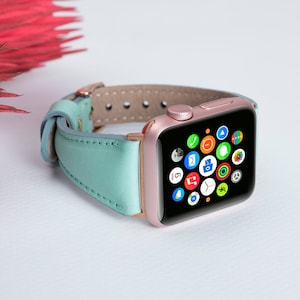 Slim Leather Apple Watch Band, Apple Watch Strap, iWatch Bracelet, Apple Arm Band, Custom iWatch Band, Apple Watch Bracelet Womens Gift