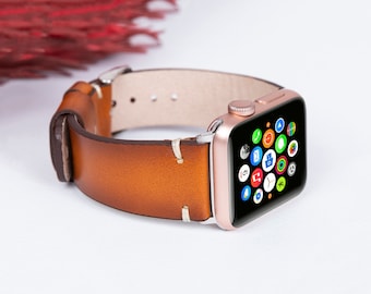 Apple Watch Series Ultra 3-Ultra 2-11-10-9-SEバンド フルグレインレザー iWatch パーソナライズ 49-46-45-44-42-41-40 mm ストラップ
