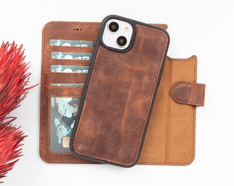 Custodia IPhone 16 Pro Con Portafoglio Magnetico 2 In 1 - Pelle Con Blocco RFID E Ricarica Wireless