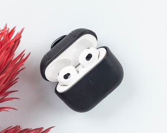Personligt läderfodral till AirPods 3: Handgjort nyckelringsfodral