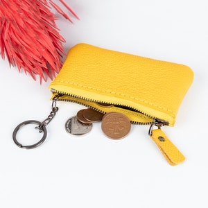 Custodia per monete in pelle, portafoglio con cerniera, portafoglio in pelle sottile, regalo personalizzato, custodia regalo da donna, borsa in pelle regalo per lei, regalo di nozze, portafoglio