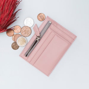 Titolare della carta in pelle, regalo per donna, regalo per la madre, regalo per la fidanzata, regalo per l'anniversario, regalo di nozze, portafoglio personalizzato regalo fatto a mano, custodia per monete