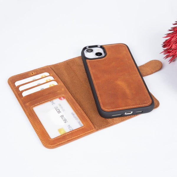 iPhone 12 Pro Max Leather Case, iPhone 12 Pro Handmade Credit Card Case, Leather Stand Wallet iPhone 12, Apple iPhone 12 Mini  5.4" Cover