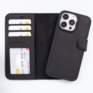 Capa de couro para iPhone 16 Pro Max, carteira de couro para iPhone 16 Pro, capa carteira para iPhone 15 Pro Max, capa para Apple iPhone 15+, capa para iPhone 14 Pro