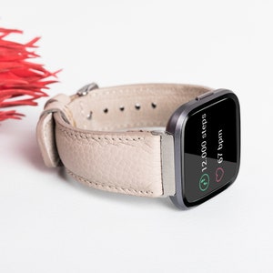 Leather Fitbit Versa 4 Strap, Fitbit Sense 2 Band, Fitbit Versa 3 Leather Band, Fitbit Sense Band, Birthday Gift, Wedding Gift, Fitbit Band