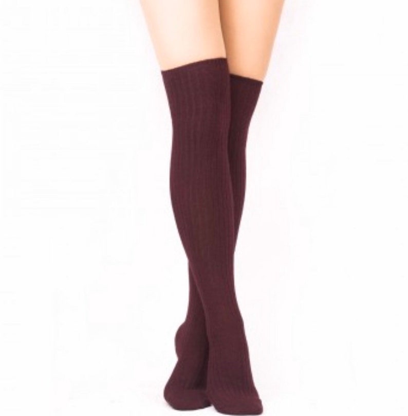 75 cm/ 295 inches Cotton Thigh High socks knee high socks