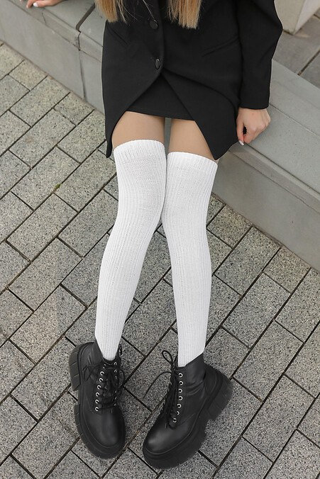 White Cotton Thigh High Socks Black Thigh High Socks Knee High Socks Thigh  High Stockings Knee High Socks-cosplay 