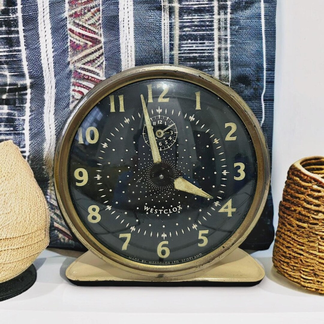 Mid Century Westclox Wind up Alarm Clock Etsy