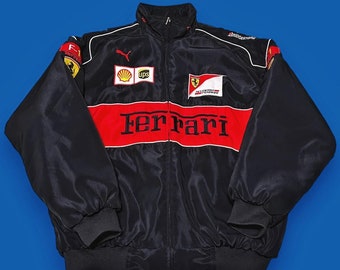 Vintage Ferrari Racing Bomber Jacket