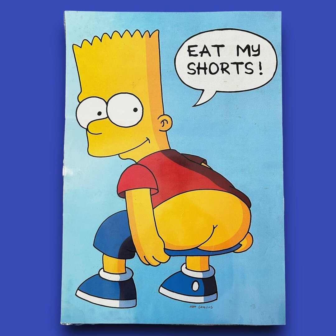 Vintage the Simpsons Bart Eat My Shorts Poster Etsy