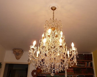 Handmade Crystal Chandelier – Italian Artisan Lighting – Luxury Home Decor – Made in Italy