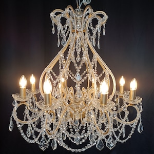 Handmade Crystal Chandelier – Italian Artisan Lighting – Luxury Home Decor – Made in Italy