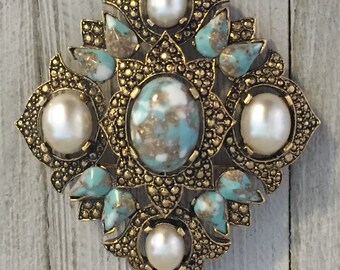 Mid-Century Women\u2019s Jewelry 1960s Sarah Coventry Brooch Vintage Faux Pearl Brooch Silver Flower Pin Sarah Coventry Lapel Pin